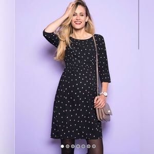 Seraphine Black Dot Woven Maternity Dress